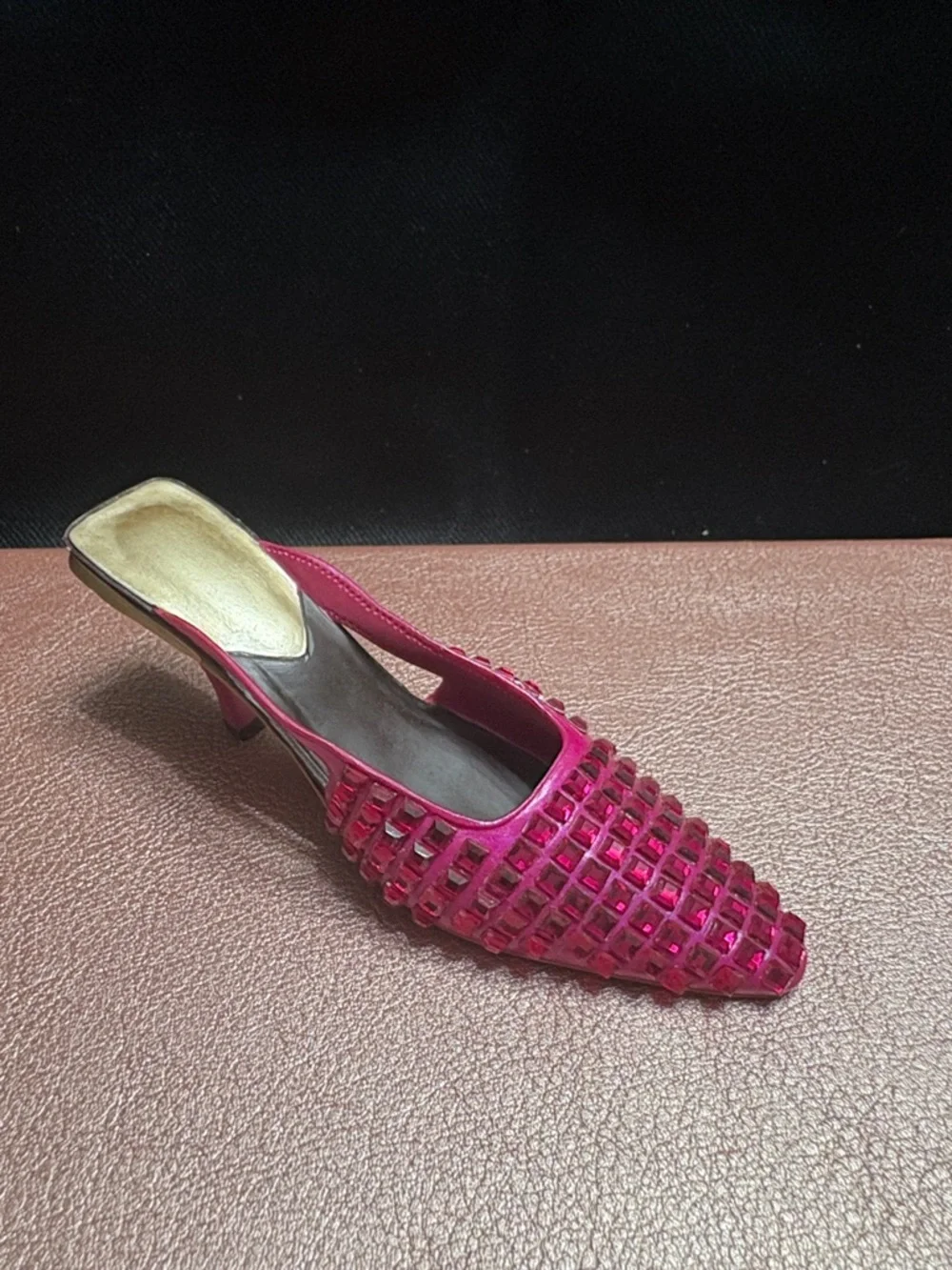 Just The Right Shoe Fuchsia Slingback Heels - Picture 1 of 5